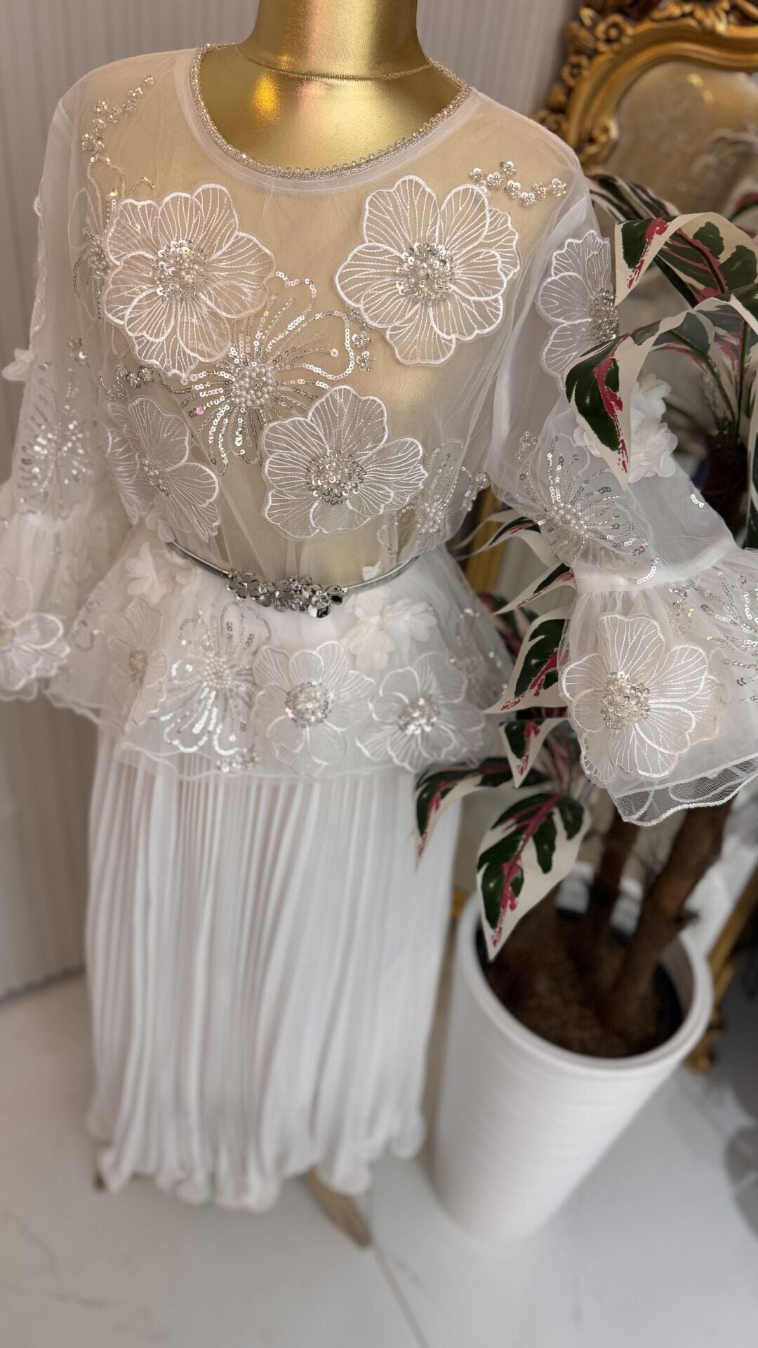 Şehrazat Butik Marlowe Bluz (KEMER DAHİL DEĞİLDİR)