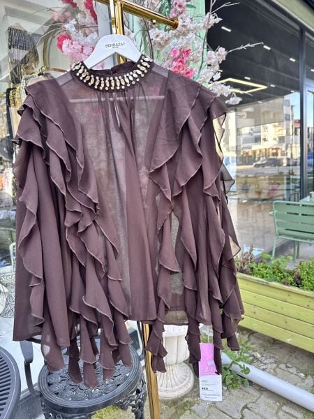 Şehrazat Butik Fırfır Fırfır Tasarım Gömlek (89925)