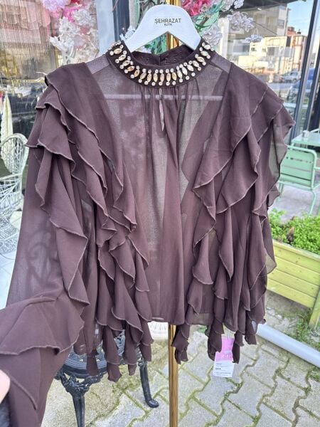 Şehrazat Butik Fırfır Fırfır Tasarım Gömlek (89925)