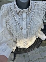 Şehrazat Butik Aloera Tasarım Gömlek (89579)