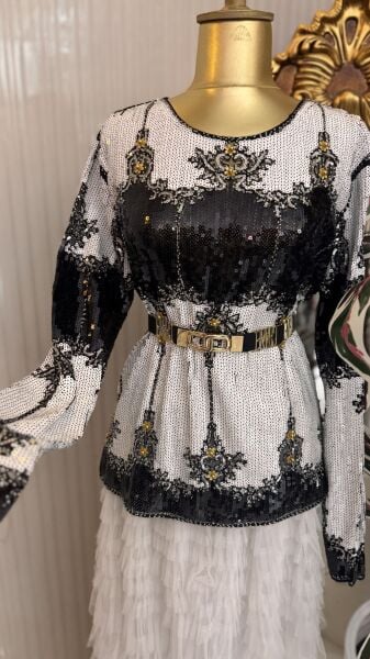 Şehrazat Butik Tasarım Bluz (KEMER DAHİL DEĞİLDİR)