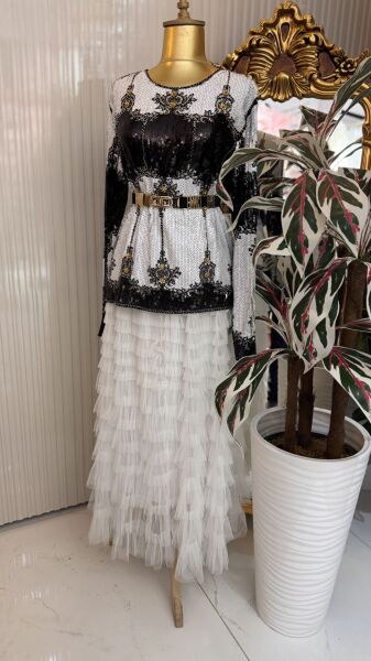 Şehrazat Butik Tasarım Bluz (KEMER DAHİL DEĞİLDİR) Standart