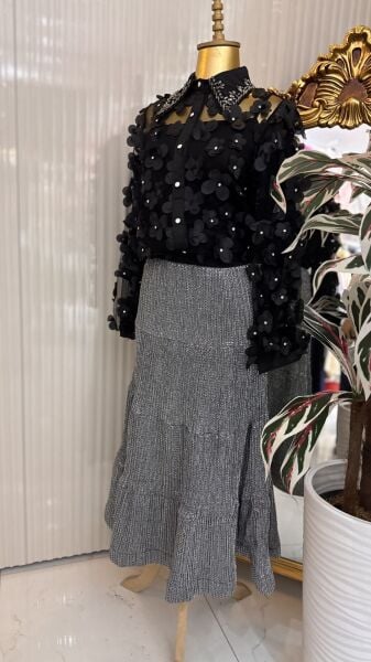 Şehrazat Butik Simli Etek