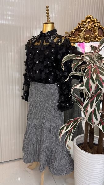 Şehrazat Butik Simli Etek